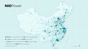 NIO battery swap map